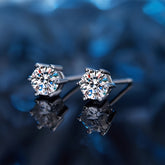 Dazzling Moissanite Stud Earrings - White